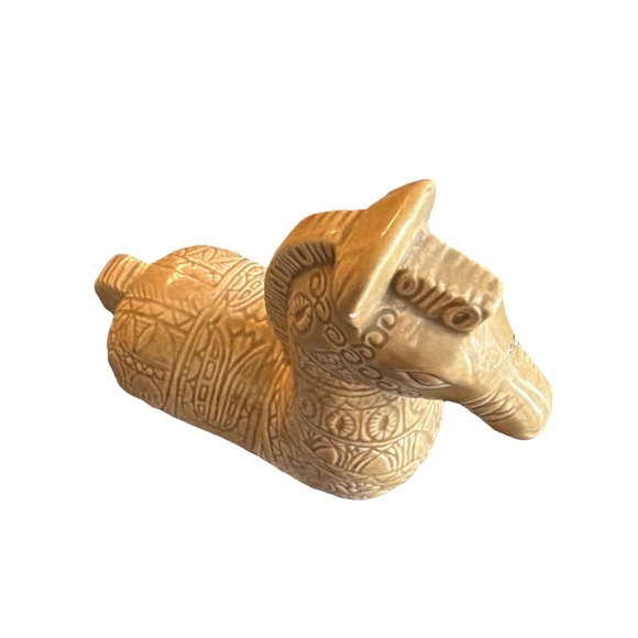 Vintage Horse Zebra Bitossi MCM PJ 6.5" Ceramic  Statue Figurine Boho Decor - Picture 2 of 10